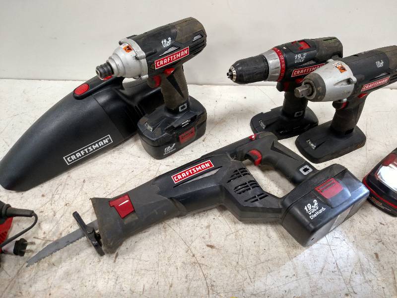 lot 171 image: Craftsman 19.2 v Tools with Charger...