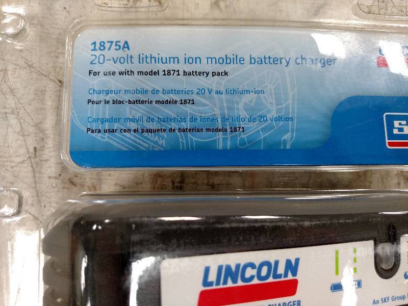 lot 190 image: Lincoln Lithium 20v Battery Charger...