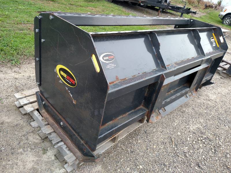 lot 2 image: Quick Attach 8 Snow Pusher with Ba...