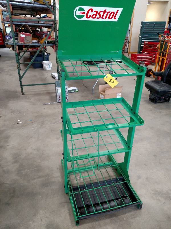 lot 57 image: Castro Oil Display Rack, 37x48x30 ...