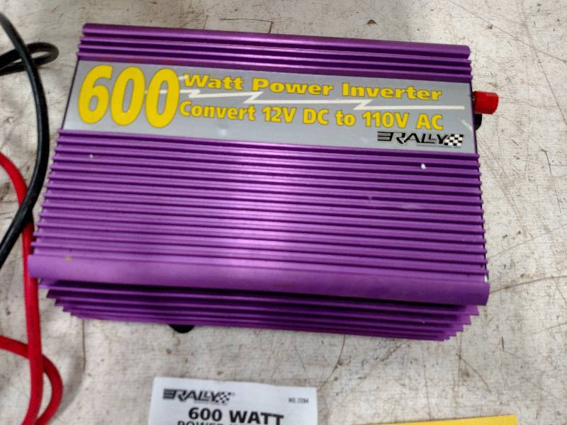 lot 296 image: Rally 600 Watt Power Inverter, Work...