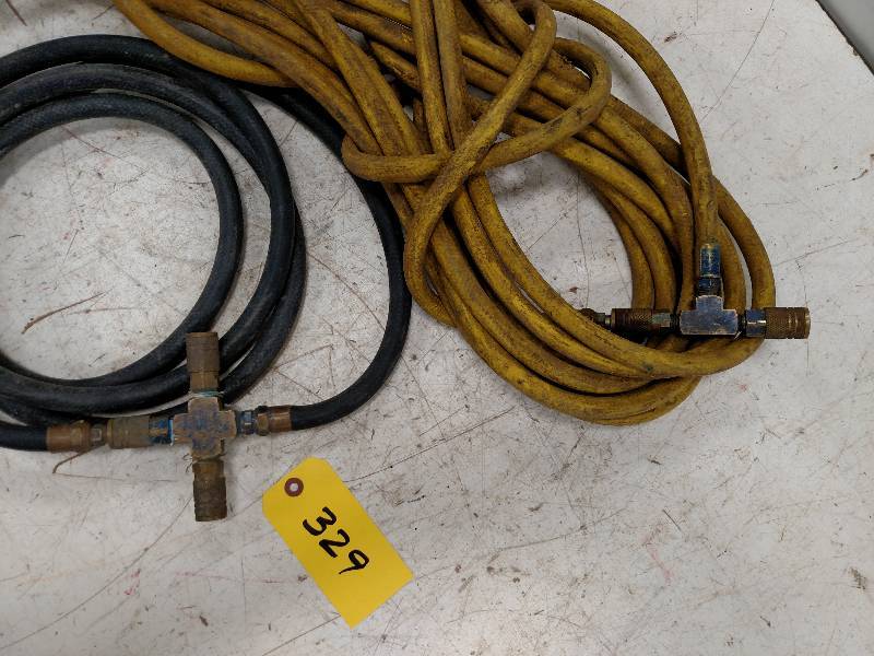 lot 329 image: (2) Air Hoses with Splitters...