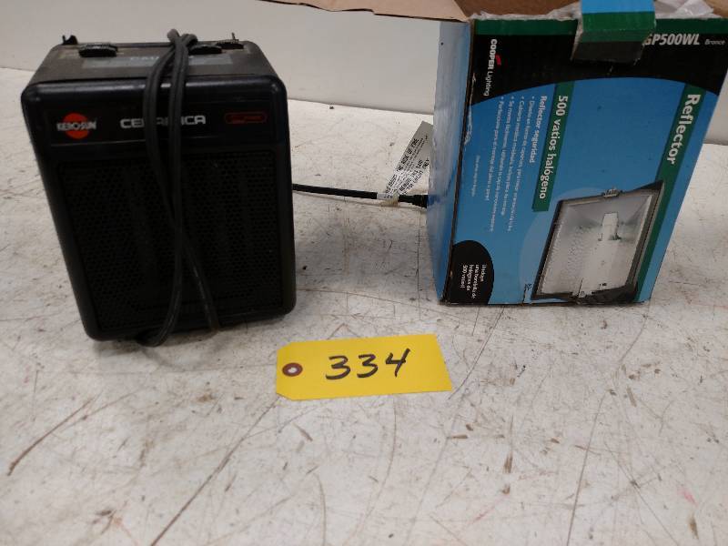 lot 334 image: Heater & Work Light...