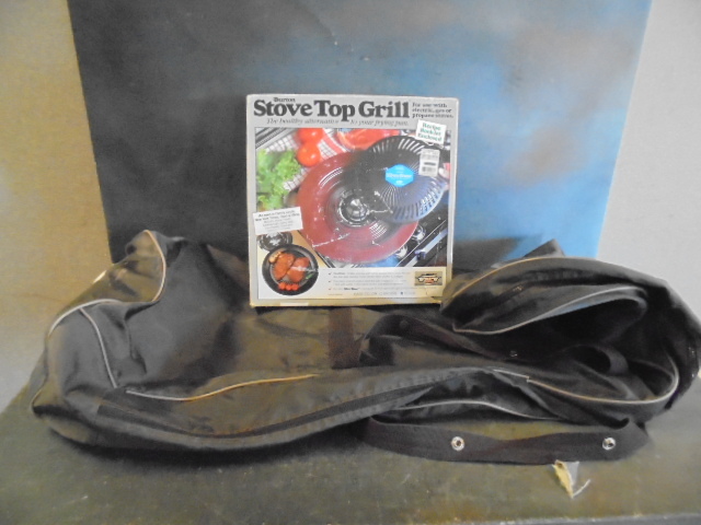lot 27 image: Stove Top Grill and Duffel Bag