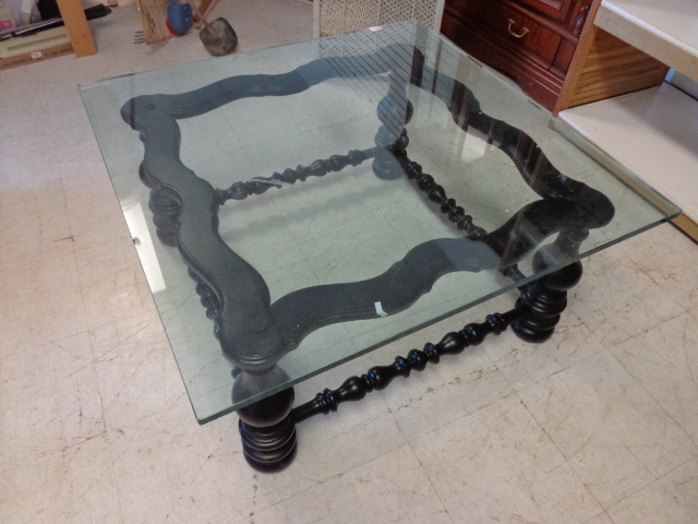 lot 87 image: Wood and Glass Coffee Table