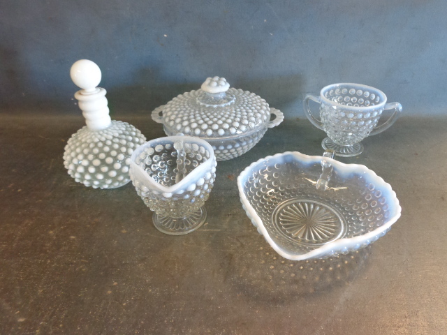 lot 91 image: Hobnail Glassware