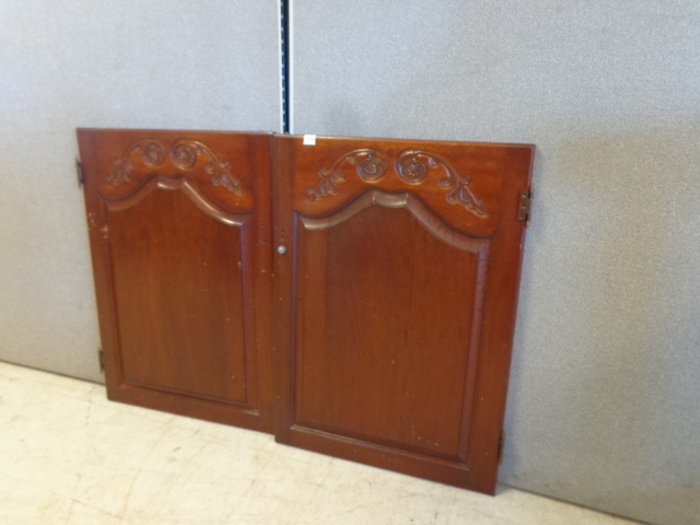lot 98 image: Dark Brown Cupboard Doors
