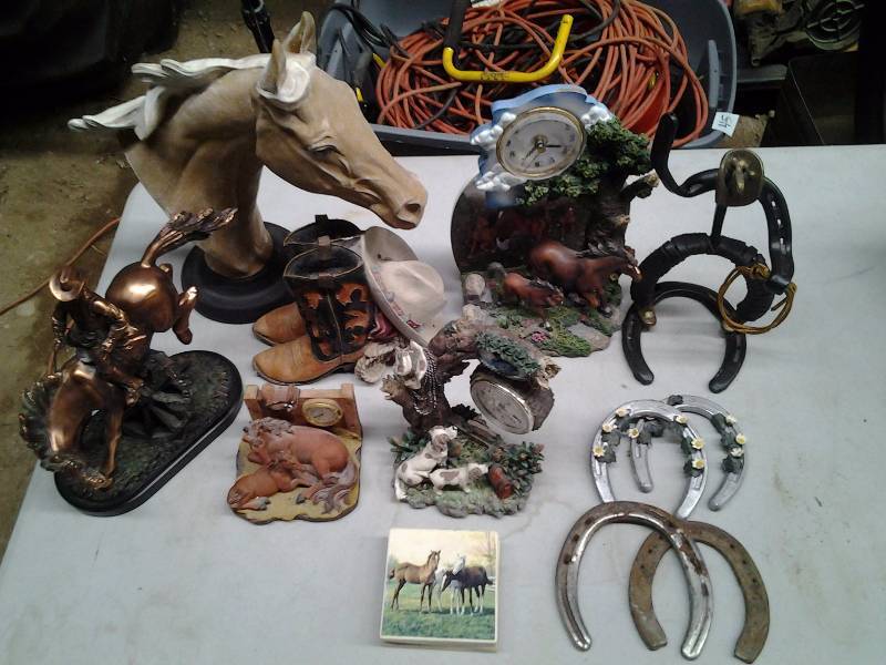 lot 13 image: Lot Of Cowboy, Western, Horse Related Decor