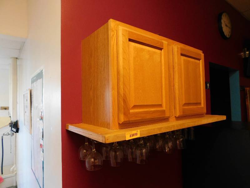 WALL HUNG WOODEN CABINET