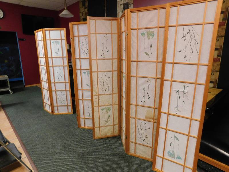 FOLDING ROOM DIVIDER SCREEN