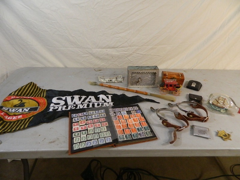 lot 42 image: Stamp Album, Spurs, Collectibles, and More