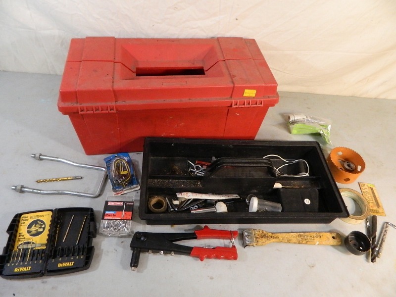 lot 95 image: Craftsman Rivet Tool, Toolbox, and More