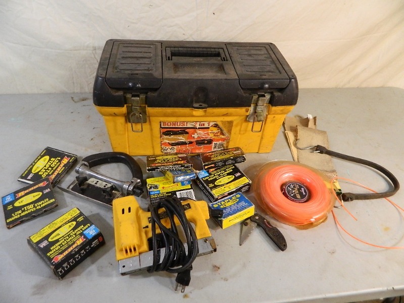 lot 96 image: Stapler, Toolbox, More