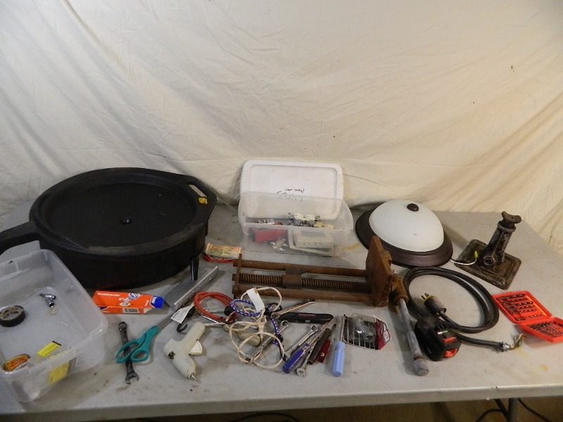 lot 100 image: Vise, Building Supplies, More
