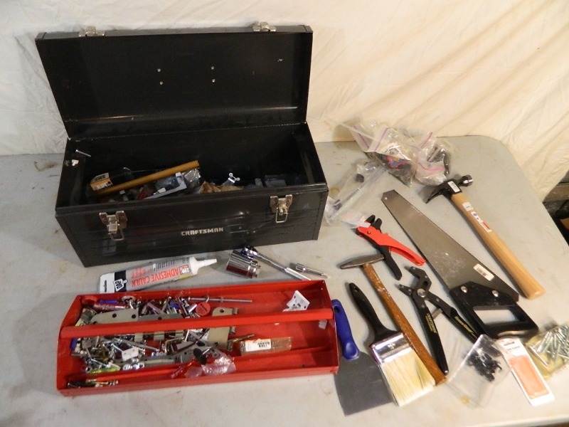 lot 113 image: Craftsman Toolbox with Tools and Hardware