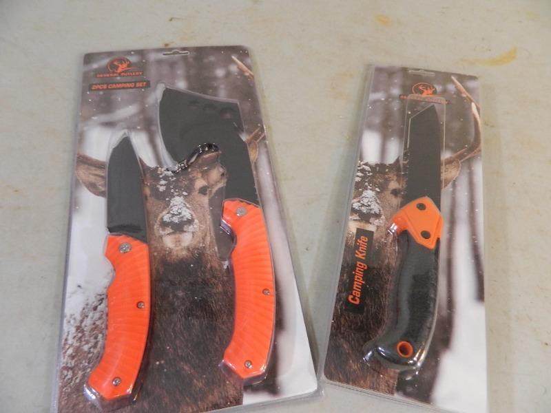 lot 143 image: New Camping Knife and New Camping Knife Set