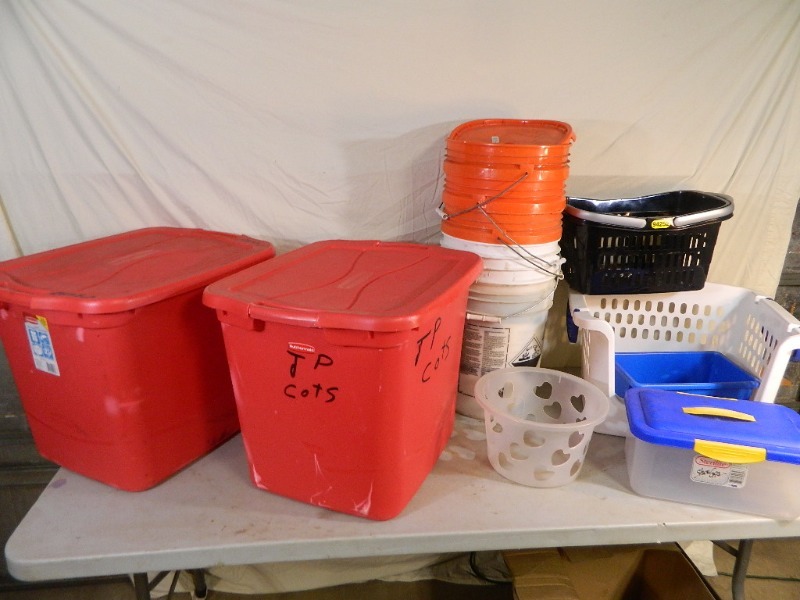 lot 184 image: Totes, Organizers, and Buckets