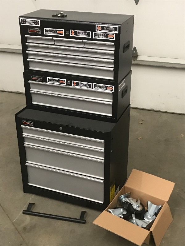 New Homak 3-Piece Mechanics Tool Chest