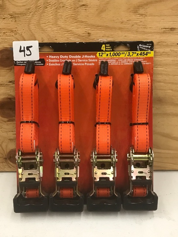 4-Pack Of Ratchet Straps