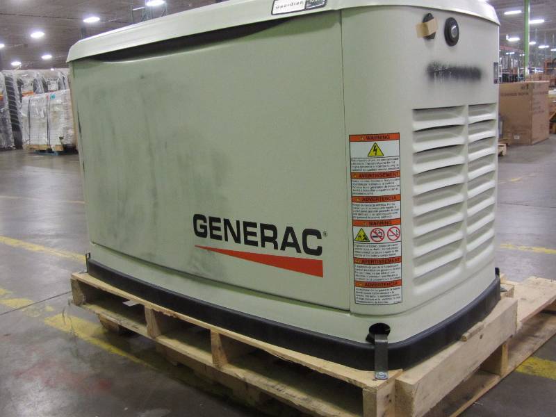 lot 1 image: Generac 16,000-Watt (LP) 16,000-Watt (NG) Air Cooled Standby Generator