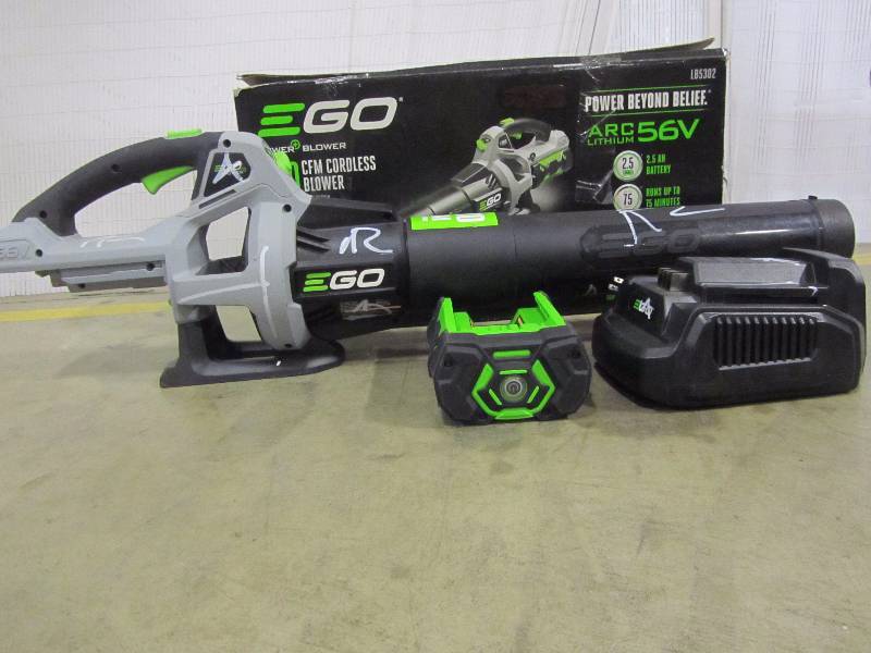 lot 13 image: EGO 110 MPH 530 CFM Variable-Speed Turbo 56-Volt Lithium-Ion Cordless Electric Blower