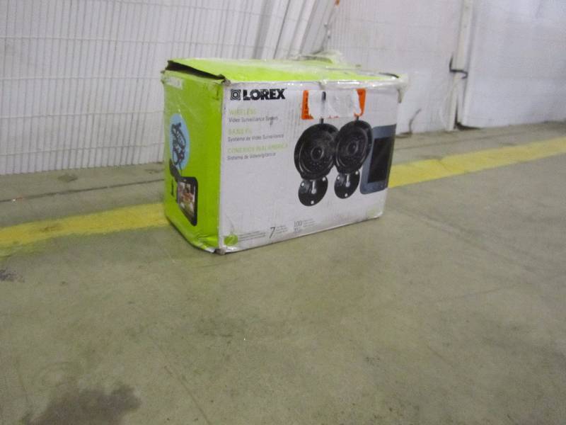 lot 64 image: Lorex Wireless 4-Channel VGA Surveillance System with 2 Weather Resistance Cameras and 7 in. Monitor