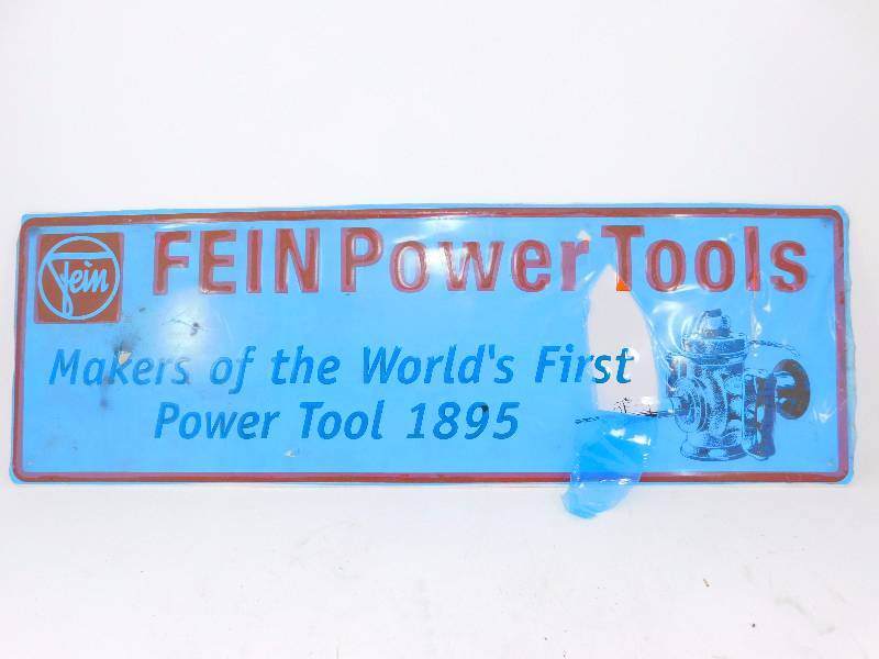 lot 57 image: Fein Power Tools Metal Sign