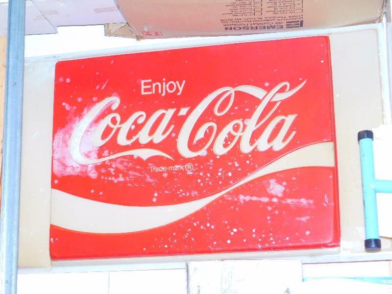 lot 59 image: Vintage Coca-Cola Plastic Sign