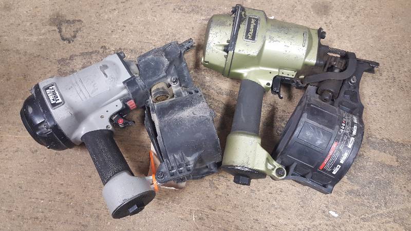 lot 75 image: penu tools magnum nail gun nailer total of 2 not working for parts or repair tool
