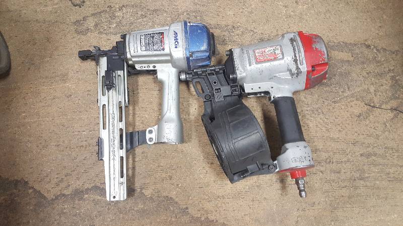 lot 80 image: apach and jitool nailer nail gun for parts or not working repair total of 2 tool