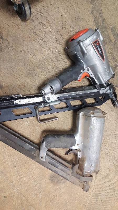 lot 92 image: paslode nail gun nailer big small total of 2 for parts or not working need repair tool