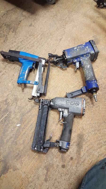 lot 94 image: Josef Kihlberg fastener stapler duo fast and paslode for parts or not working need repair total of 3 tool