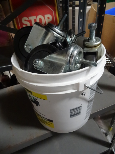 lot 94 image: Bucket Of Casters 4 Swivel Qty 10