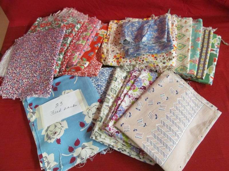 lot 25 image: feed sack material
