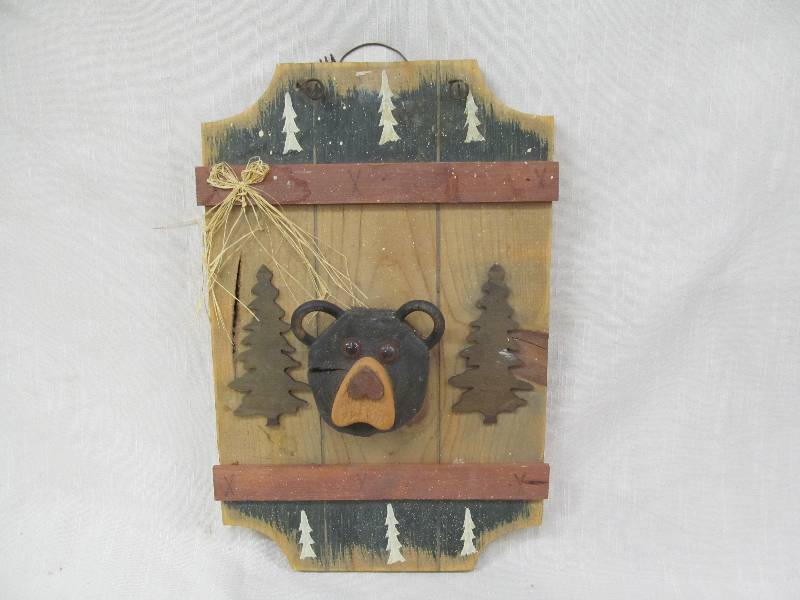 lot 106 image: bear wall hanging