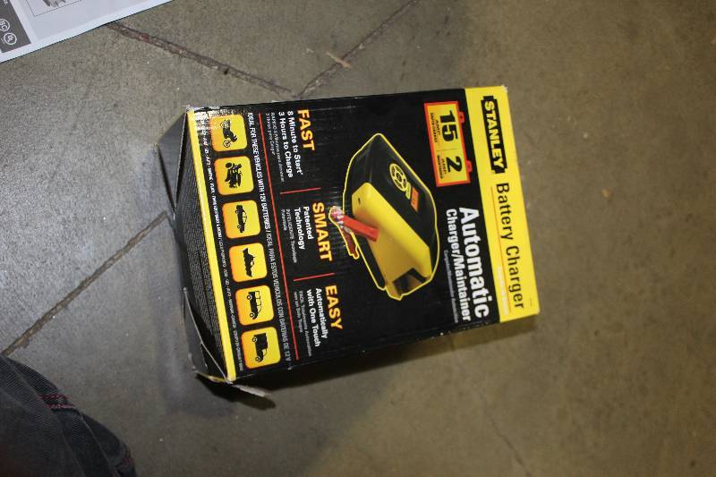 Stanley 15A Battery Charger Automatic Charger/Maintainer w/ Manual | Blaine  Tool Surplus | K-BID