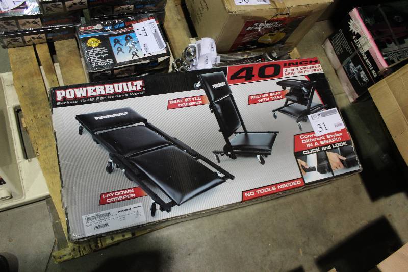 lot 31 image: Powerbuilt 40in. Laydown Creeper