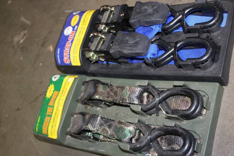 lot 67 image: Lot of (2) Sets of Strap-on 1in.x8ft. 1500lbs. Tie-Downs