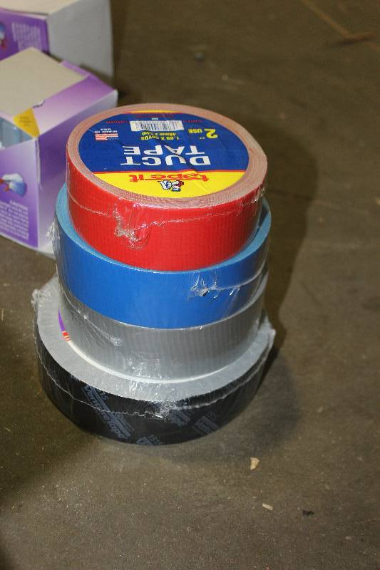 lot 60 image: Lot of (4) Rolls of Tape Includes Duct Tape 2in., 1.89in. Width Cloth Duct Tape