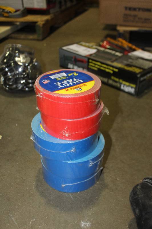 lot 59 image: Lot of (5) Rolls of Tape Includes Duct Tape 2in., 1.89in. Width