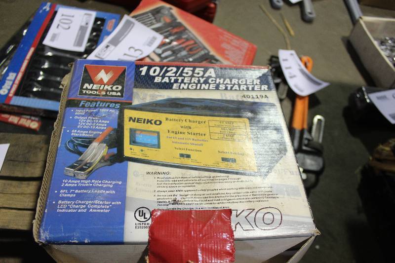 lot 112 image: Neiko Tools 10255A Battery Charger Engine Starter