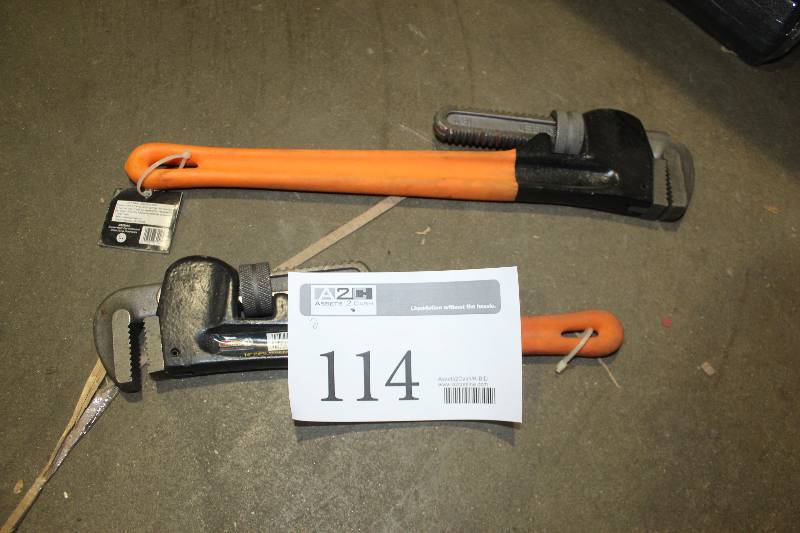 lot 114 image: Lot of (2) Pipe Wrenches