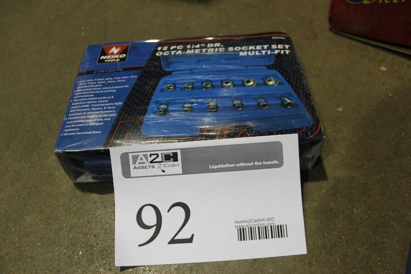 lot 92 image: Neiko Tools 12-Piece 14in. Drive Octa-Metric Socket Set