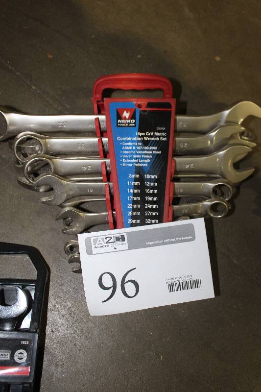 lot 96 image: Neiko Tools Chrome Vanadium 14-Piece CrV Metric Combination Wrench Set
