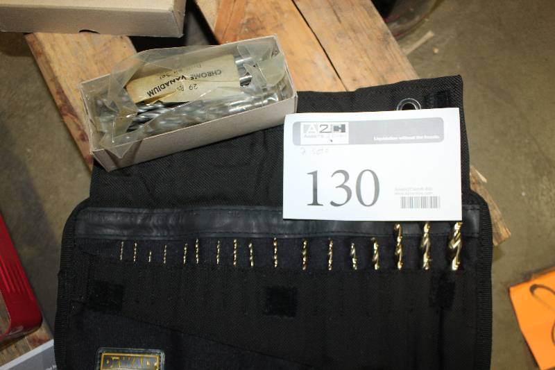 lot 130 image: Lot of (2) Drill Bit Index Includes Dewalt, Industrial HCV Jobbers 29-Piece