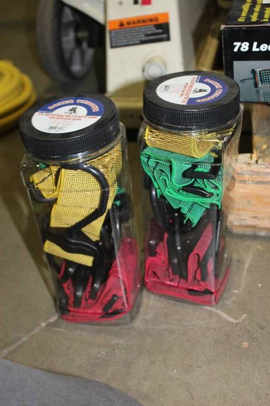 lot 164 image: Lot of (2) Boxer Tie Downs 5-Piece Adjustable Belt Elastic Cords