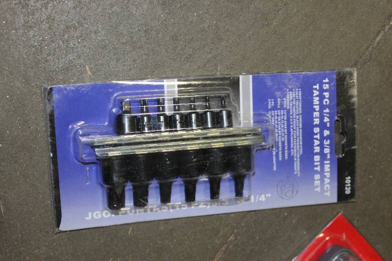 lot 200 image: 15-Piece 14in., 38in. Drive Impact Tamper Star Bit Set