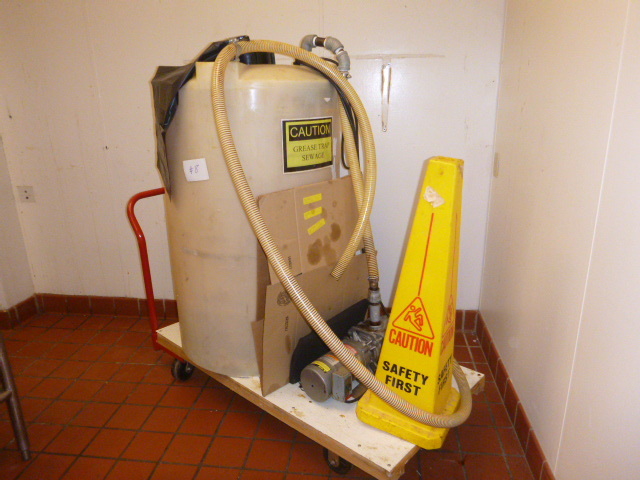 lot 8 image: Grease Trap Cleaner Pump with Safety Cone