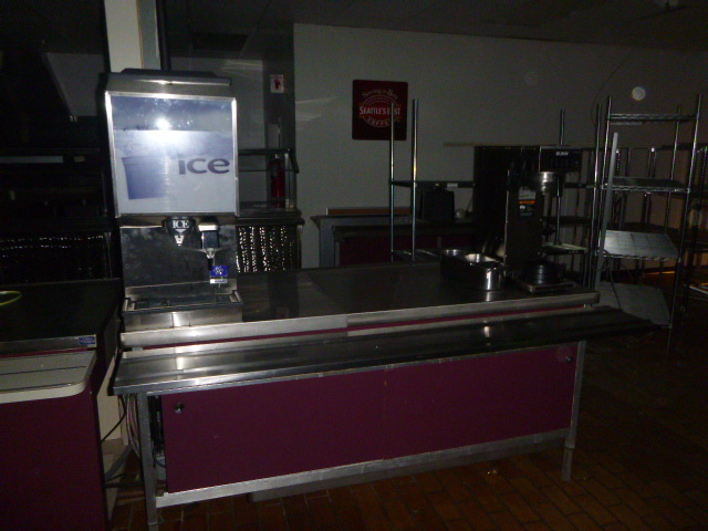 lot 20 image: Beverage Serving Table with Rails