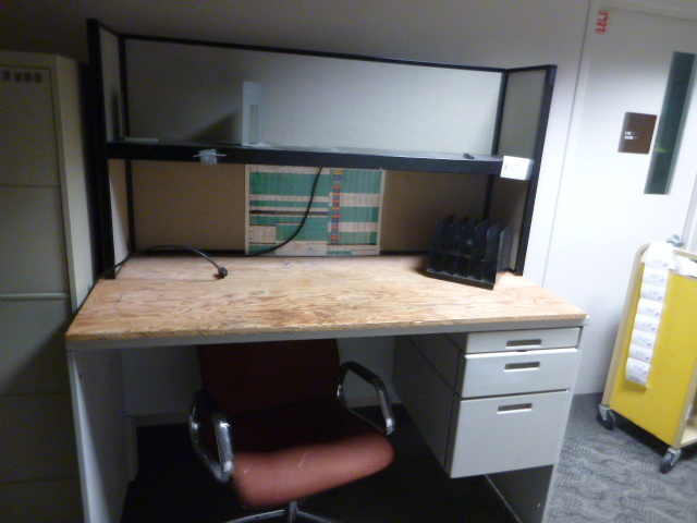 lot 69 image: Desk with Over Shelf